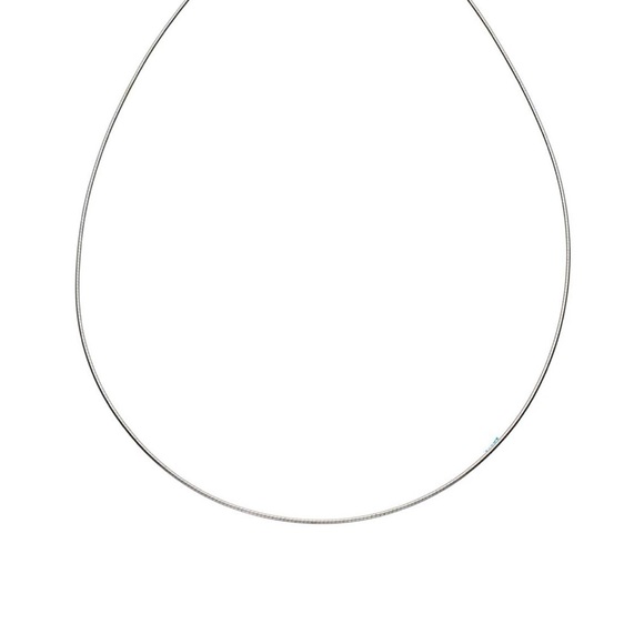 Sterling Silver Round Omega Chain Necklace - Picture 6 of 12